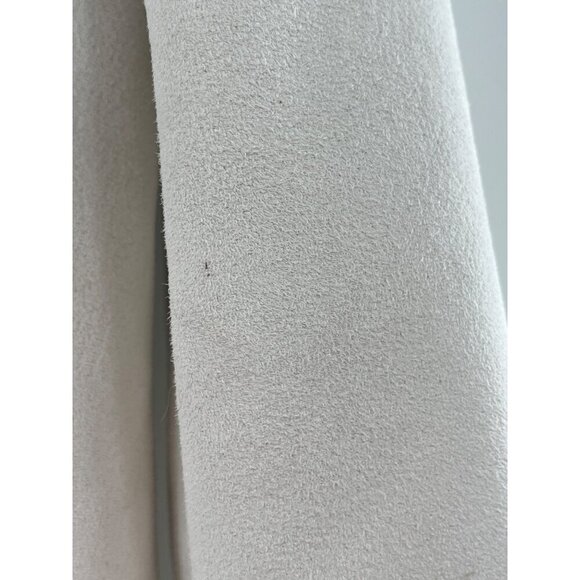 Mudd Womens White Faux Suede Hooded Jacket Faux Fur Trim & Zip Closure - Picture 5 of 9